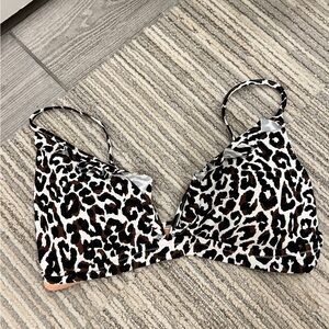 Jcrew Leopard Bikini Top